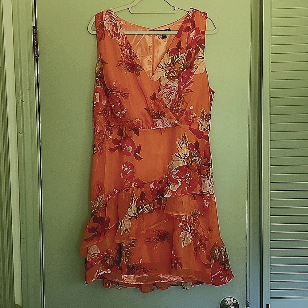 Express ruffle tiered sleeveless mini dress